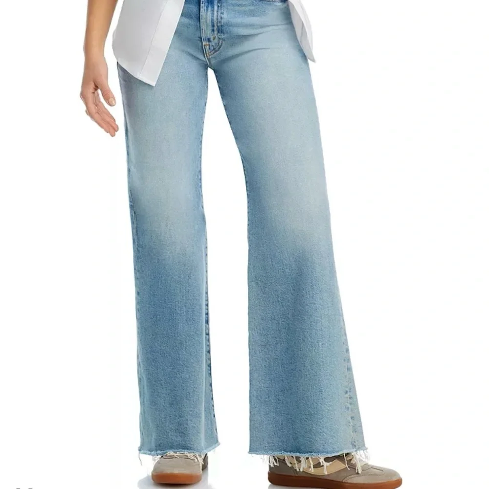 MOTHER The Hustler Roller Frayed Jeans I Confess PETITE Size 25 NWT - Picture 1 of 10